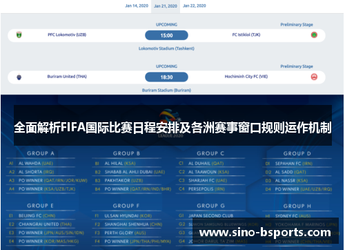 全面解析FIFA国际比赛日程安排及各洲赛事窗口规则运作机制 全面解析FIFA国际比赛日程安排及各洲赛事窗口规则运作机制